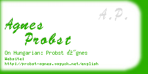 agnes probst business card